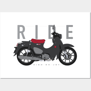 Ride super cub black Posters and Art